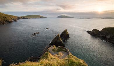 dunquin pier at sunset